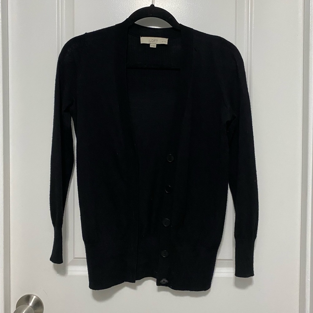 Black cardigan by LOFT